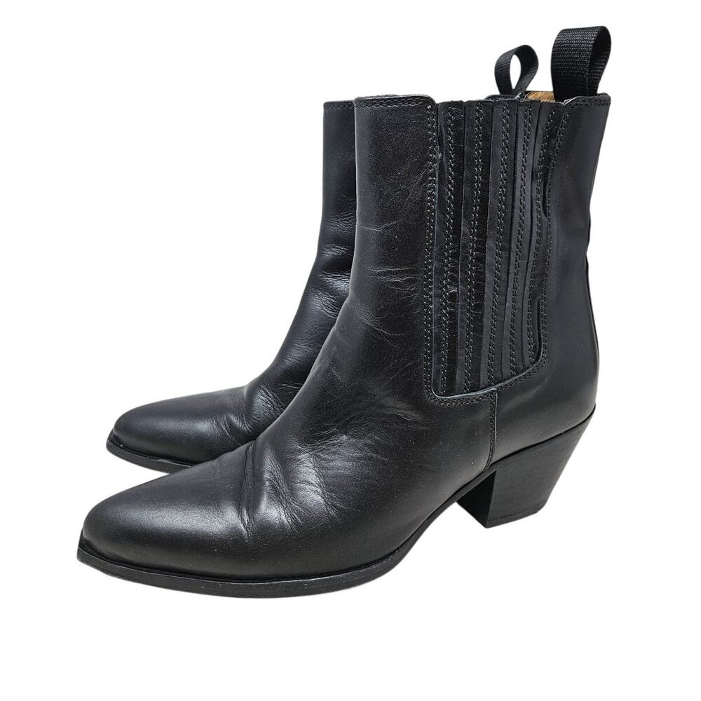 Margaux Agnes Boot 36.5 black Leather Chelsea Boot Whimsygoth Goth Western
